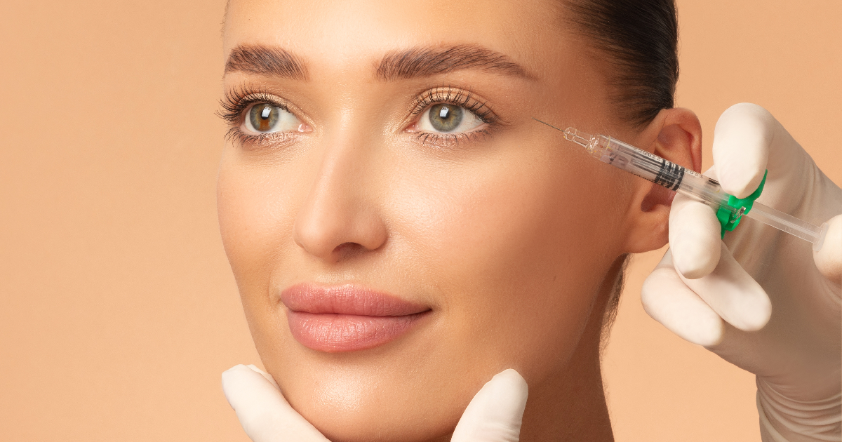 Women receiving a injection of Eye Fillers in Sarasota, FL